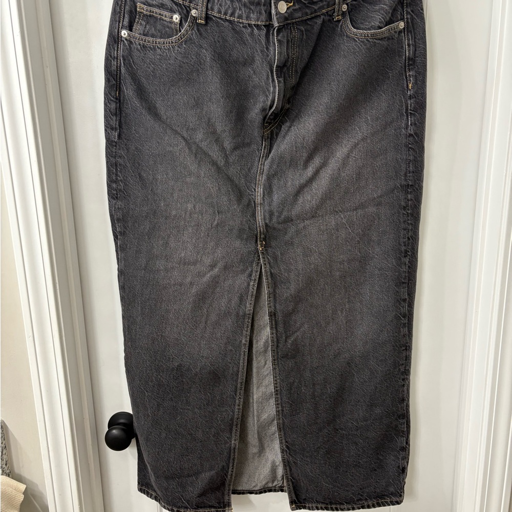 H&M Charcoal Denim Skirt